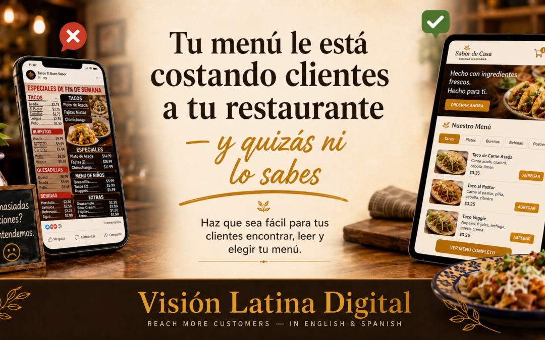 Tu menú le está costando clientes a tu restaurante — y quizás ni lo sabes