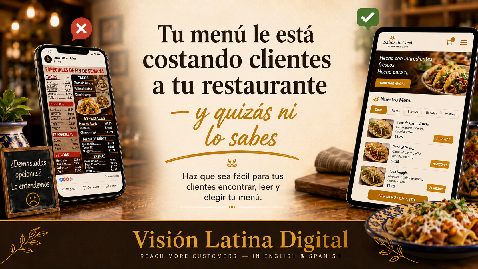 Tu menú le está costando clientes a tu restaurante — y quizás ni lo sabes