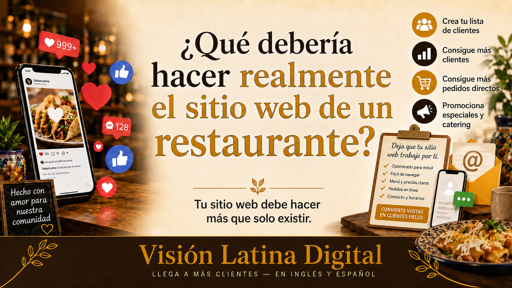 ¿Qué debería hacer realmente el sitio web de un restaurante?