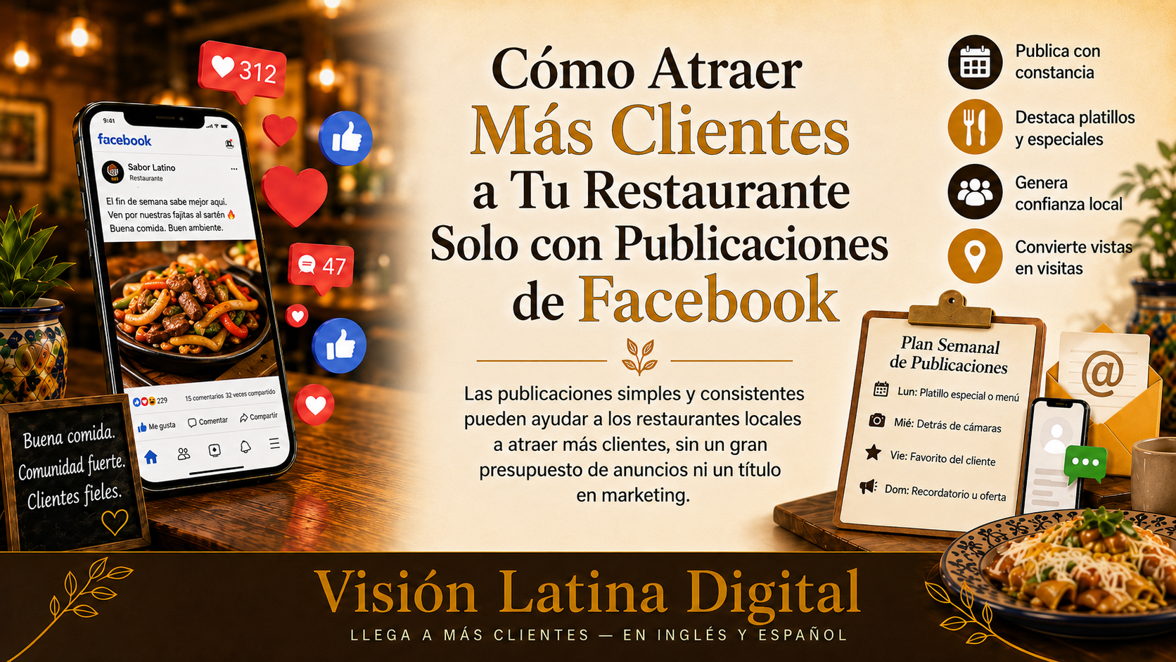 Cómo Atraer Más Clientes a Tu Restaurante Solo con Publicaciones de Facebook
