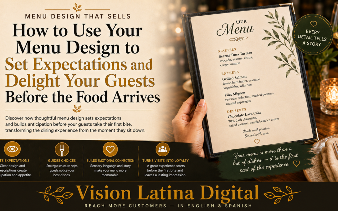 How to Use Your Menu Design to Set Expectations and Delight Your Guests Before the Food Arrives